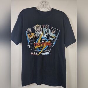 The Who Mens Black Vintage Tour Graphic Tee Shirt Band Image Short Sleeve, sz LG